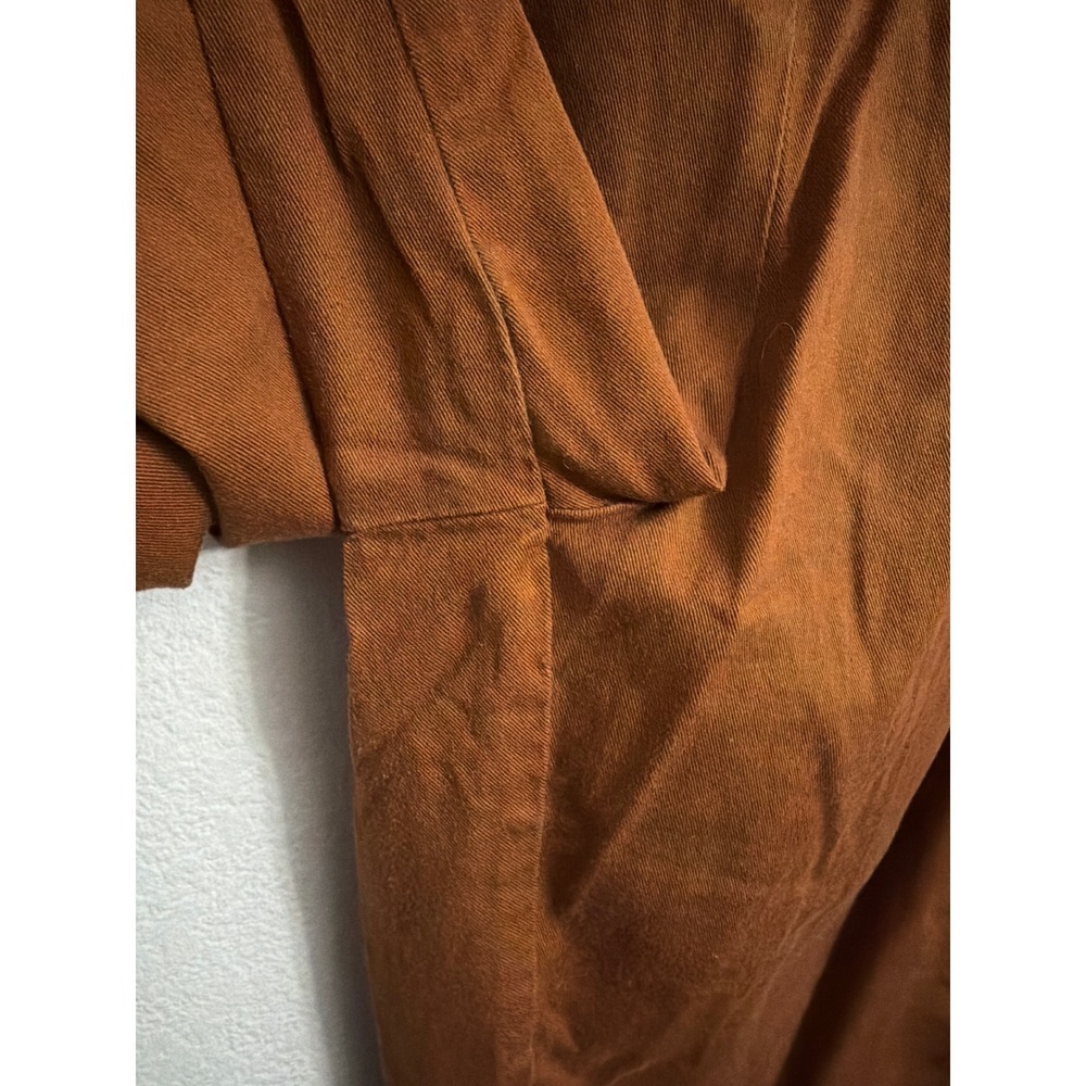 Vanilla Star Womens High Waist Paperbag Pants Rust Brown Button Fly Size L - Picture 5 of 6